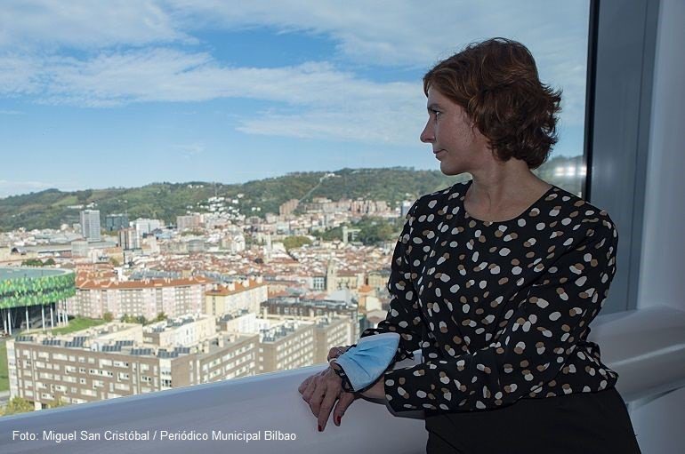 Amaia Arregi Romarate en las instalaciones de la Policía Municipal de Bilbao