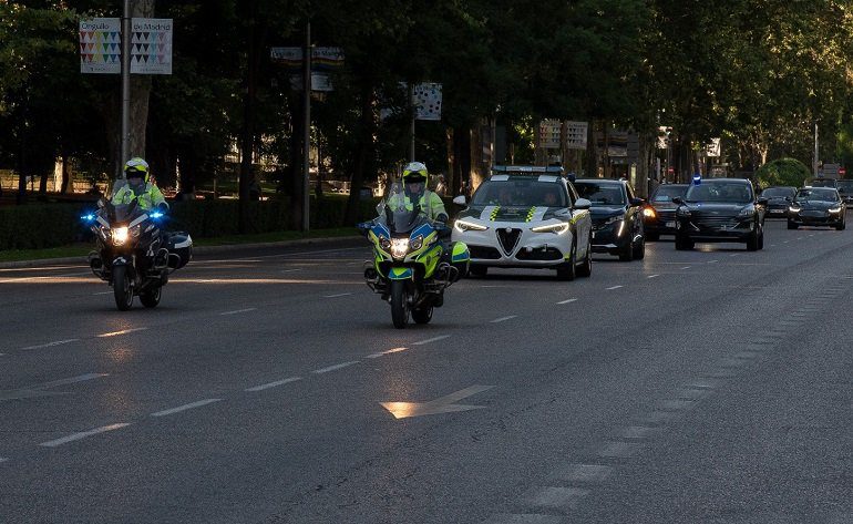 Policía Municipal en labores de escolta durante la Cumbre de la OTAN. Oskar de Santos Tapia, jefe Superior de la Policía Municipal de Madrid. Entrevista en Canal de Noticias USECIM
